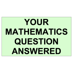 Tutoring Mathematics One Answer